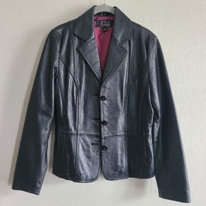 Wilsons Leather Pelle Studio Leather Blazer Jacket Size Size Small